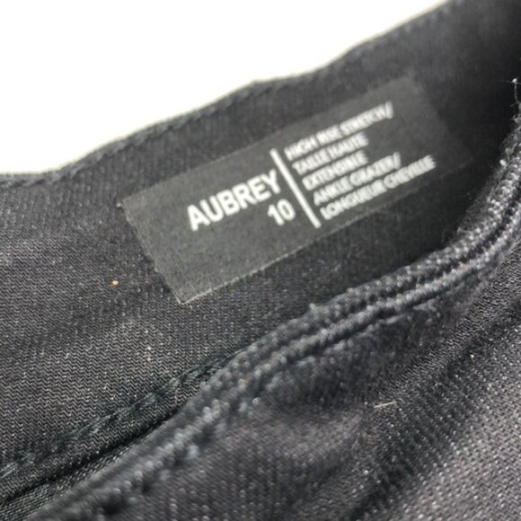 LIKE NEW DAVID BITTON BLACK AUBREY HIGH RISE ANKLE STRAIGHT JEANS 10/30x26 ⭐️ - Picture 2 of 12